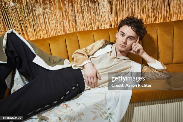 Actor Wyatt Oleff is photographed for Hemispheres Magazine on March 31, 2023 at The Wesley in New York City. PUBLISHED IMAGE.