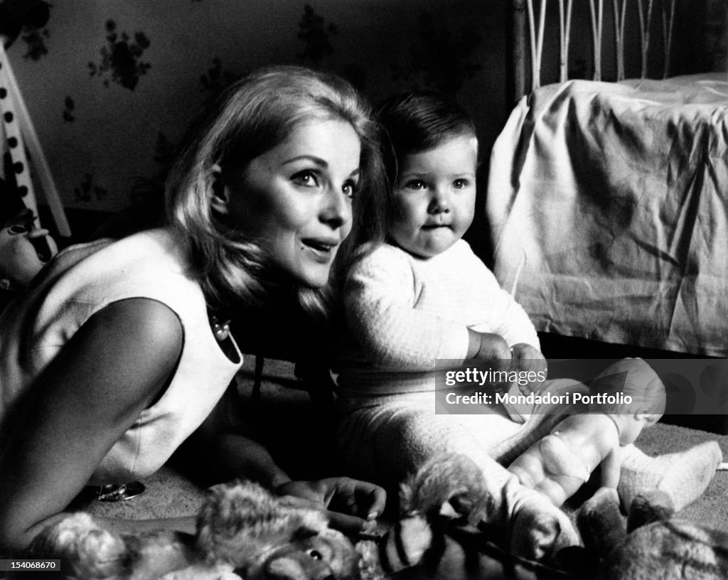 Virna Lisi with her son Corrado Pesci