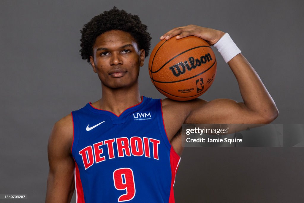 Thompson Rookie Nba Ausar Thompson of the Detroit Pistons poses for a portrait during the ...