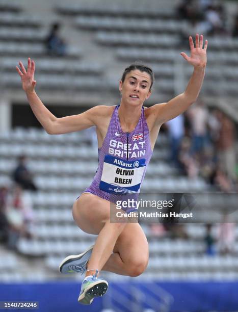 Olivia Breen of Great Britain competes in the Women's Long Jump T38 Final during day six of the Para Athletics World Championships Paris 2023 at...