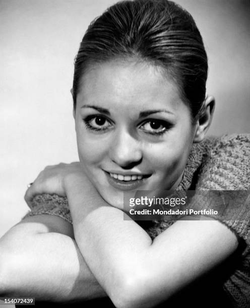 Portrait of the Italian singer Anna Identici. 1968