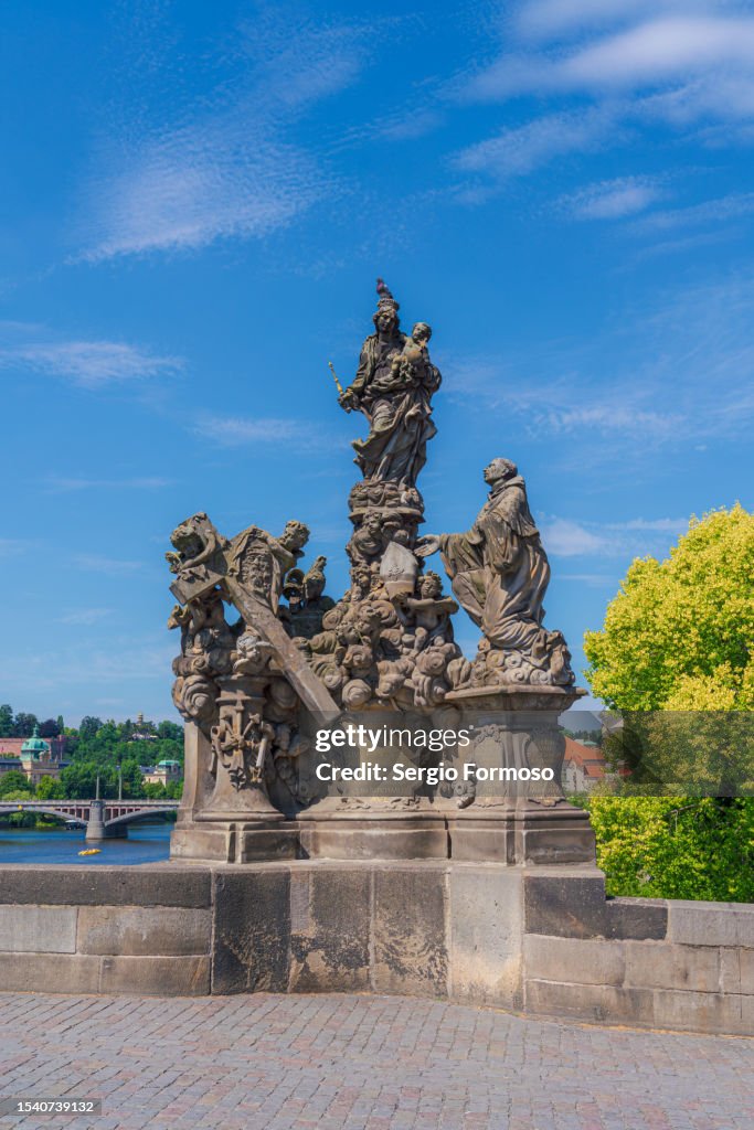 Statues of Madonna, Saint Dominic and Thomas Aquinas, Charles Bridge, Prague