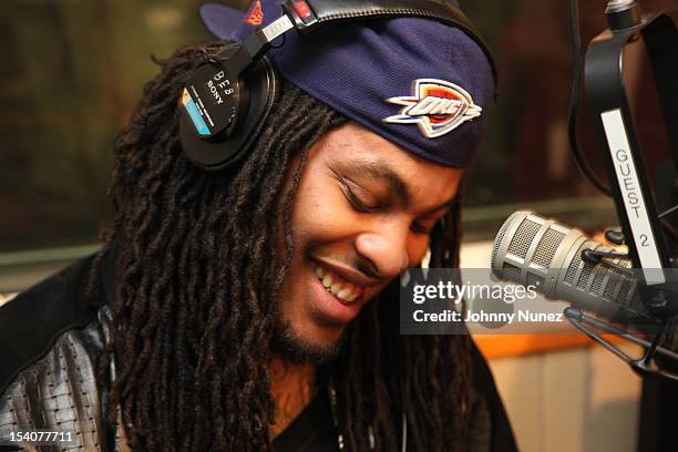 Waka Flocka Flame invades "The Whoolywood Shuffle" at SiriusXM Studios on October 8, 2012 in New York City.