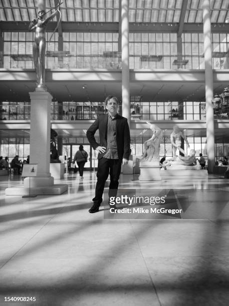 Writer Patrick Bringley is photographed for the Guardian UK on February 27, 2023 at the Metropolitan Museum of Art in New York City.
