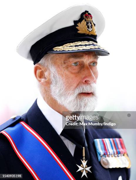 Prince Michael of Kent attends a Service of Thanksgiving for Admiral The Lord Boyce at Westminster Abbey on July 13, 2023 in London, England. Admiral...