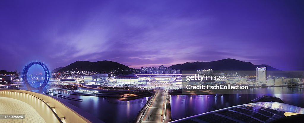 Panoramic overview Expo 2012 in Yeosu, South Korea