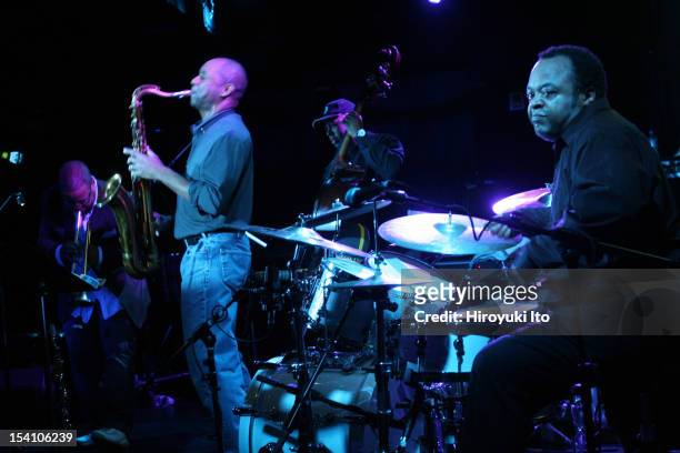 Winter Jazzfest in three different locations in West Village on Saturday night, January 10, 2009.This image;Terence Blanchard, Branford Marsalis,...