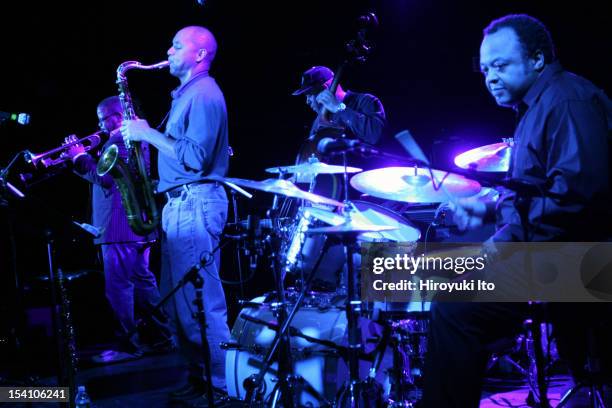 Winter Jazzfest in three different locations in West Village on Saturday night, January 10, 2009.This image;Terence Blanchard, Branford Marsalis,...