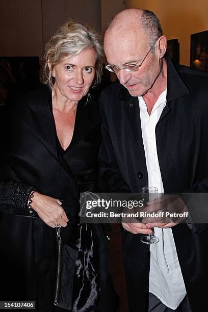 Artist Anselm Kiefer and his companion Renate Graf attend the opening of Thaddaeus Ropac's new gallery on October 13, 2012 in Pantin, France.
