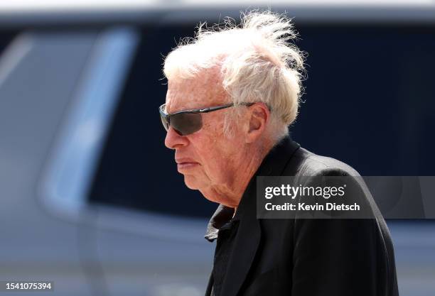 Phil Knight, co-founder and chairman emeritus of Nike, Inc., walks to lunch at the Allen & Company Sun Valley Conference on July 13, 2023 in Sun...