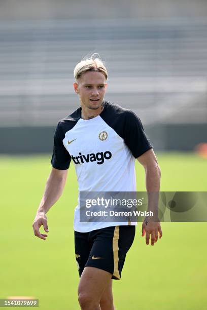 Mykhailo Mudryk of Chelsea during a training session at the WakeMed Campus on July 18, 2023 in Raleigh, North Carolina.