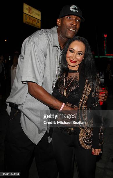 Los Angeles Lakers basketball player Joe Smith and Lana Fuchs attend Lana Fuchs Birthday Celebration at Romanov Restaurant & Lounge on October 13,...