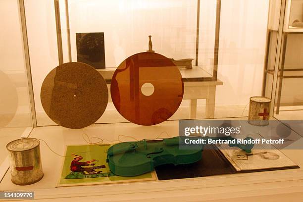 Piece by artist Joseph Beuys is seen at the exhibition "Iphigenie", during the opening of Thaddaeus Ropac's new gallery on October 13, 2012 in...