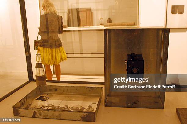 Piece by artist Joseph Beuys is seen at the exhibition "Iphigenie", during the opening of Thaddaeus Ropac's new gallery on October 13, 2012 in...