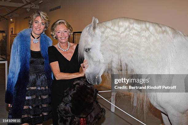 Ariane Dandois and her daughter Ondine de Rothschild attend the opening of Thaddaeus Ropac's new gallery on October 13, 2012 in Pantin, France.