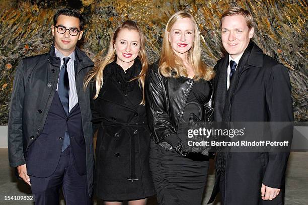 Philippe DuCrest, Tara MacBain, Canadian magazine publisher Louise Blouin and Matthew Kabatoff attend the opening of Thaddaeus Ropac's new gallery on...