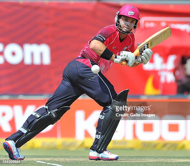 Michael Lumb of Sixers in action during the Champions League Twenty20 match between Chennai Super Kings and Sydney Sixers at Bidvest Wanderers...