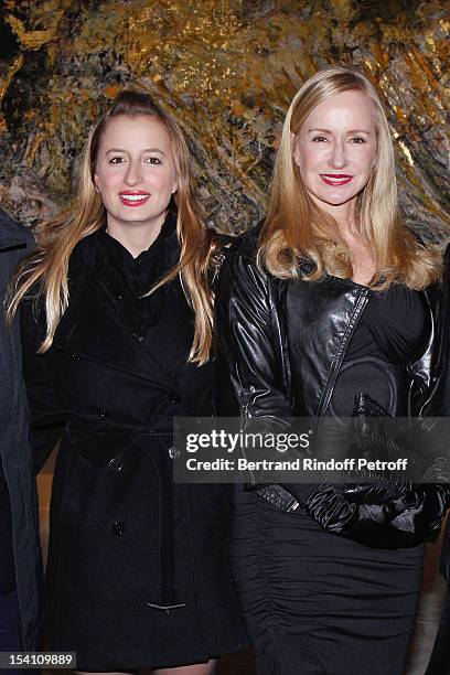 Canadian magazine publisher Louise Blouin and Tara MacBain attend the opening of Thaddaeus Ropac's new gallery on October 13, 2012 in Pantin, France.