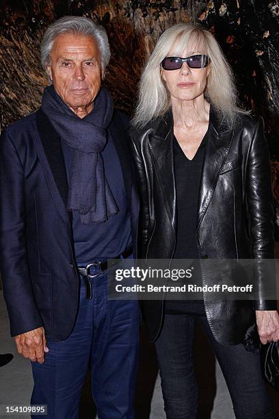 Francois Catroux and Betty Catroux attend the opening of Thaddaeus Ropac's new gallery on October 13, 2012 in Pantin, France.