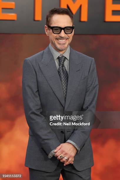 Robert Downey Jr. Attends the "Oppenheimer" UK Premiere at Odeon Luxe Leicester Square on July 13, 2023 in London, England.