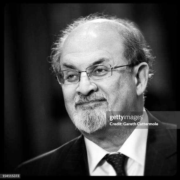 Writer Salman Rushdie attends the premiere of 'Midnight's Children' during the 56th BFI London Film Festival at Odeon West End on October 14, 2012 in...