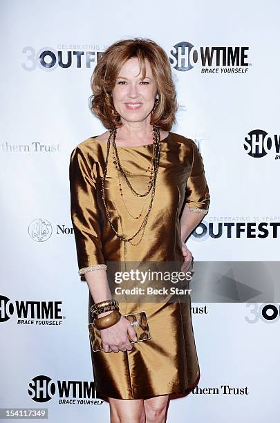 Actress Lee Purcell arrives at the 2012 Outfest Legacy Awards at Orpheum Theatre on October 13, 2012 in Los Angeles, California.