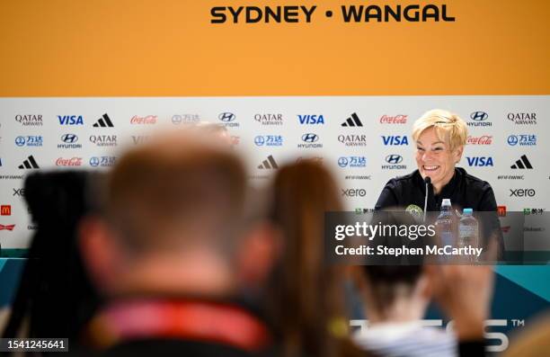 Sydney , Australia - 19 July 2023; Manager Vera Pauw during a Republic of Ireland press conference at Stadium Australia in Sydney, Australia.