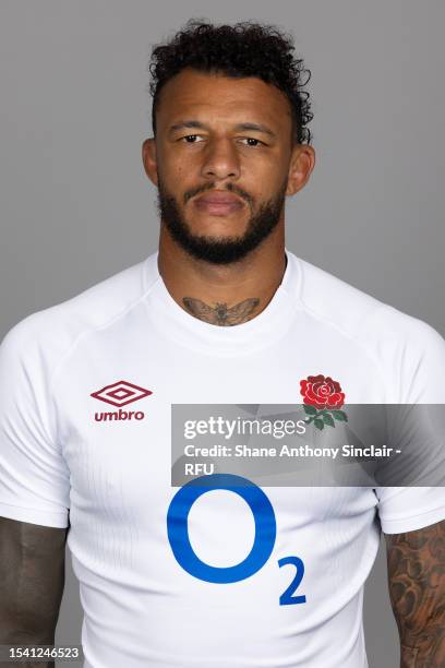 Courtney Lawes of England poses for a portrait at The Lensbury on July 05, 2023 in Teddington, England.