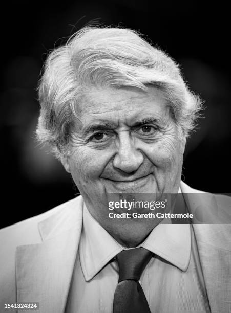 Tom Conti attends the "Oppenheimer" UK Premiere at Odeon Luxe Leicester Square on July 13, 2023 in London, England.