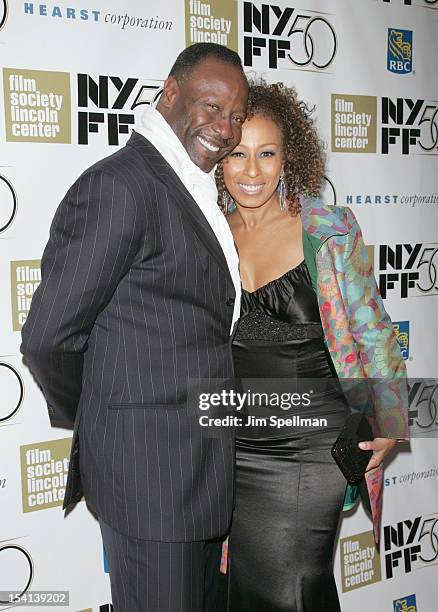 Actress Tamara Tunie and husband Gregory Generet attend the closing night gala screening of "Flight" during the 50th New York Film Festival at Alice...