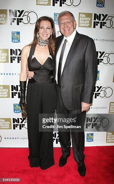 Director Robert Zemeckis and wife Leslie Harter Zemeckis attend the closing night gala screening of "Flight" during the 50th New York Film Festival...
