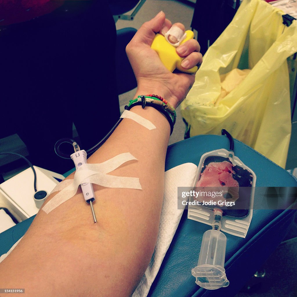 Person donating blood