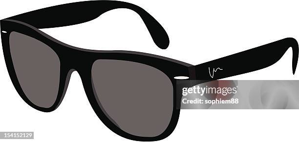 ilustraciones, imágenes clip art, dibujos animados e iconos de stock de negro, gafas de sol - gafas sol