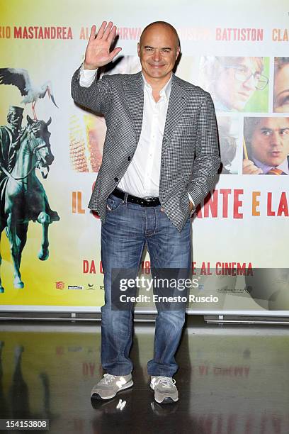 Luca Zingaretti attends the 'Il Comandante e La Cicogna' photocall at the Space Moderno on October 15, 2012 in Rome, Italy.