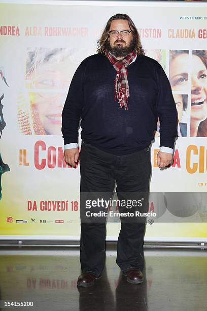 Giuseppe Battiston attends the 'Il Comandante e La Cicogna' photocall at the Space Moderno on October 15, 2012 in Rome, Italy.