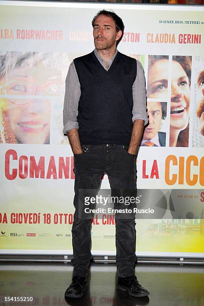 Valerio Mastandrea attends the 'Il Comandante e La Cicogna' photocall at the Space Moderno on October 15, 2012 in Rome, Italy.