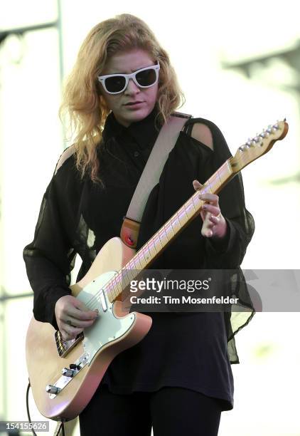 Bethany Cosentino of Best Coast performs as part of the Treasure Island Music Festival on October 14, 2012 in San Francisco, California.