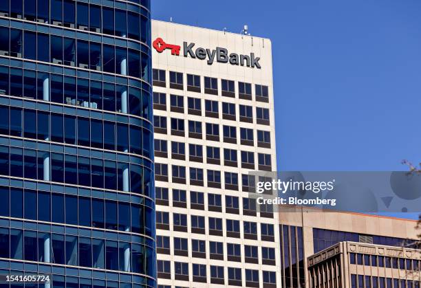 KeyBank office building in downtown Salt Lake City, Utah, US, on Monday, July 10, 2023. KeyCorp is scheduled to release earnings figures on July 20....