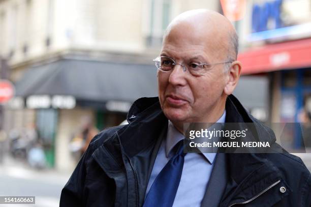 French Patrick Buisson, director of French TV channel Histoire and former advisor of former French president, leaves after attending an awarding...