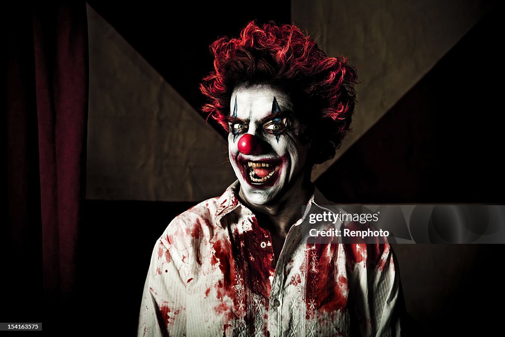 Killer Clown With An Evil Smile