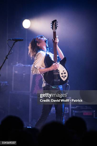 Kevin Parker from Tame Impala performs at Le Bataclan on October 15, 2012 in Paris, France.