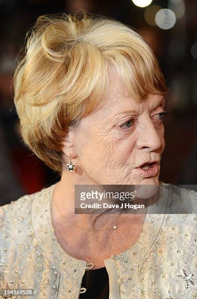 Dame Maggie Smith attends the premiere of 'Quartet' during the 56th BFI London Film Festival at Odeon Leicester Square on October 15, 2012 in London,...