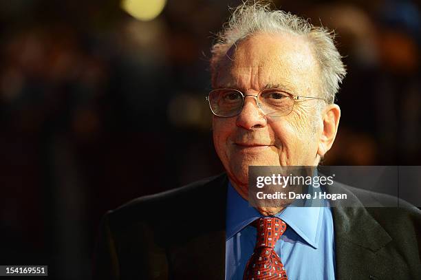 Writer Ronald Harwood attends the premiere of 'Quartet' during the 56th BFI London Film Festival at Odeon Leicester Square on October 15, 2012 in...