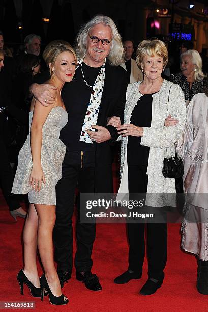 Actress Sheridan Smith , comedian Billy Connolly and actress Dame Maggie Smith attend the premiere of 'Quartet' during the 56th BFI London Film...