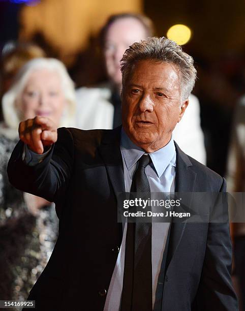 Director Dustin Hoffman attends the premiere of 'Quartet' during the 56th BFI London Film Festival at Odeon Leicester Square on October 15, 2012 in...