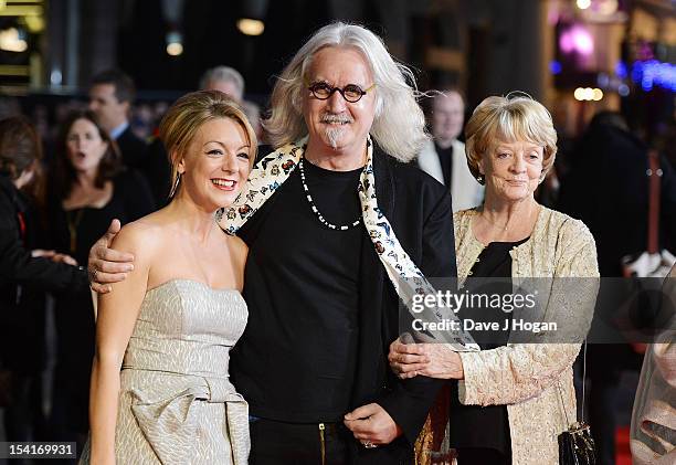 Actress Sheridan Smith , comedian Billy Connolly and actress Dame Maggie Smith attend the premiere of 'Quartet' during the 56th BFI London Film...