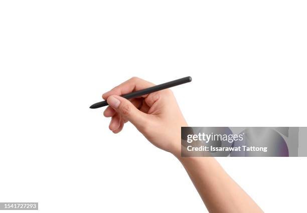 handwriting by pen mouse on white background - writing copy stock pictures, royalty-free photos & images