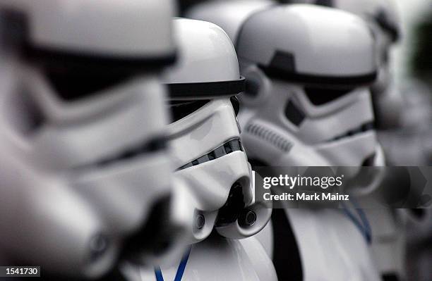 Storm Troopers arrive for the screening of "Star Wars Episode II: Attack of the Clones" May 12, 2002 in New York City. The Children's Aid Society...