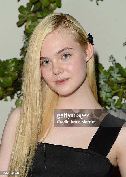 Honoree Elle Fanning attends ELLE's 19th Annual Women In Hollywood Celebration at the Four Seasons Hotel on October 15, 2012 in Beverly Hills,...