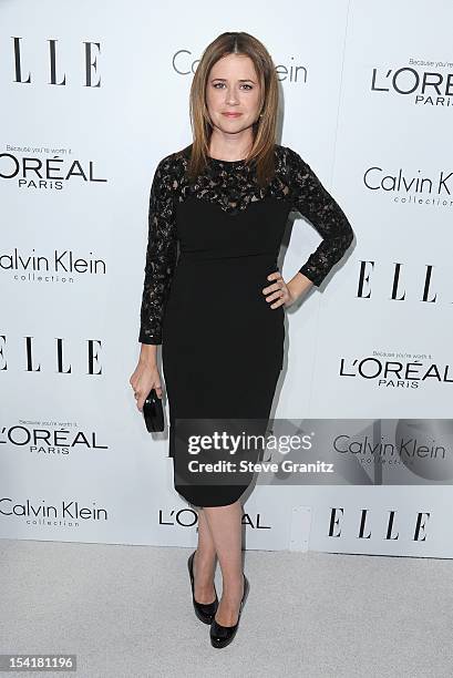 Actress Jenna Fischer arrives at ELLE's 19th Annual Women In Hollywood Celebration at the Four Seasons Hotel on October 15, 2012 in Beverly Hills,...